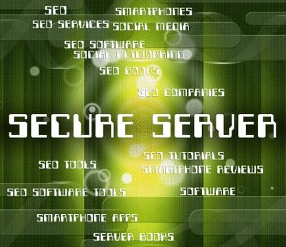 Secure Server Shows Computer Servers And Encryption Stock Illustration