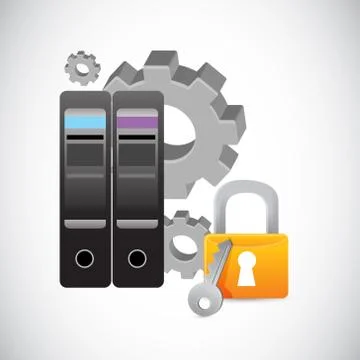 Secure servers concept illustration Stockillustratie