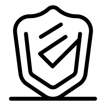 Secure shield with a check mark symbolizing data protection, reliability, and Stock Illustration