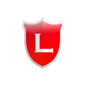 Secure shield letter l. Stock Illustration