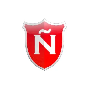 Secure shield letter ñ. Stock Illustration