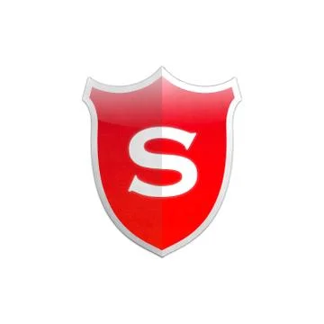 Secure shield letter s. Stock Illustration