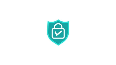 Secure shield lock animation symbolizing data protection and cybersecurity .. Stock Footage 340408285
