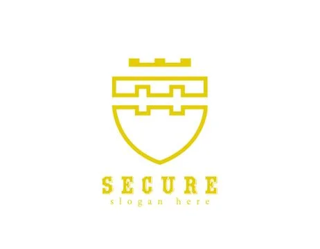 Secure shield logo Stockillustratie