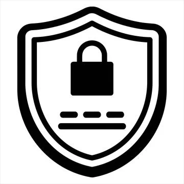 Secure shield with password data protection 8K ultra quality image ratio Stock Illustration