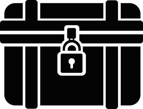 Secure shipping container chest with combination lock Stock Illustration