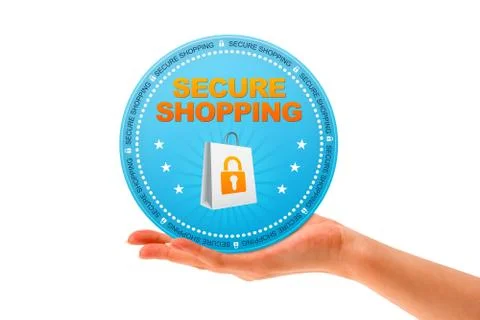 Secure shopping Stock Illustration