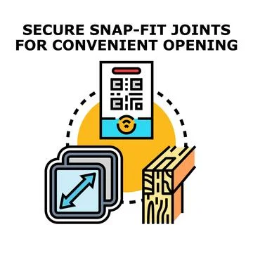 Secure snap fit joint creating convenient easy opening Stock Illustration
