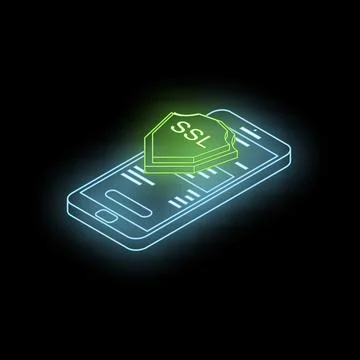 Secure sockets layer ssl certificate showing secure transaction on mobile pho イラスト素材