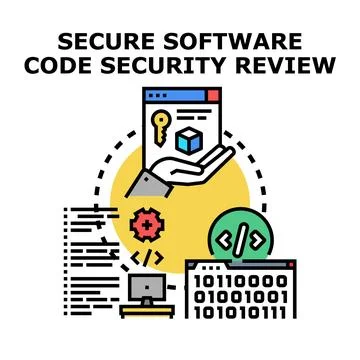 Secure software code security review process Illustrazione stock
