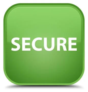 Secure special soft green square button 스톡 일러스트