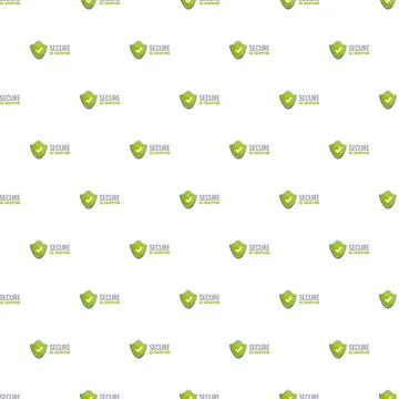 Secure ssl encryption technology shield checkmark pattern 库存插图