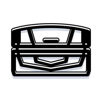 Secure storage box or container with handle Illustration