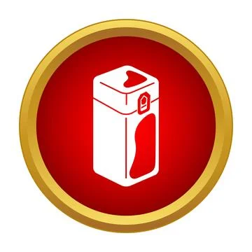 Secure storage container icon on red background 库存插图