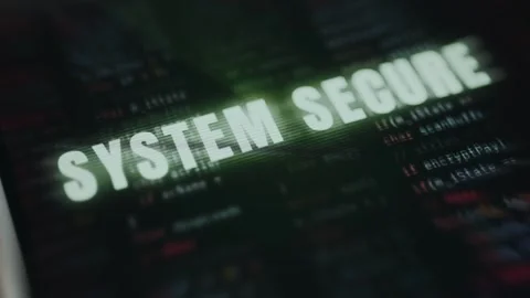 Secure System Header Technology Screen View Stock Footage 336381427