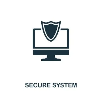 Secure System icon. Premium style design from security icon collection. UI and Illustrazione stock
