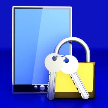 Secure tablet pc Stock Illustration