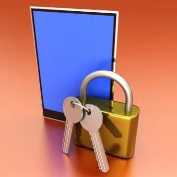 Secure tablet pc Stock Illustration