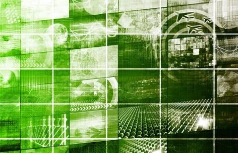 Secure technology network Illustrazione stock