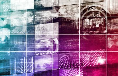 Secure Technology Network Stock Illustration