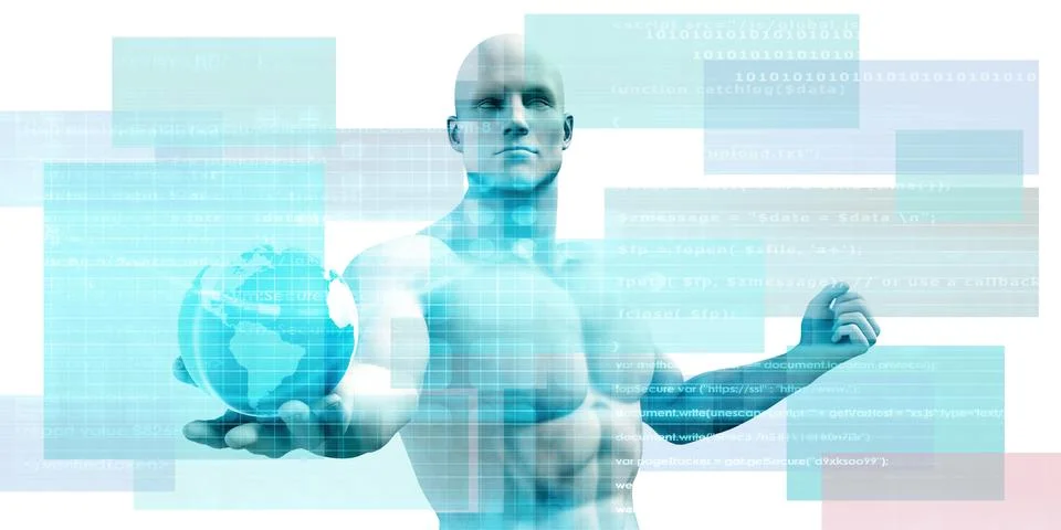 Secure Technology Network Stock Illustration