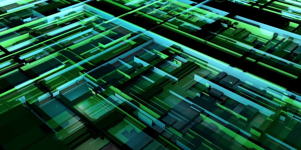 Secure Technology Network Stock Illustration