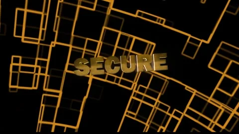 Secure Technology Word with background Stock Footage 295285054