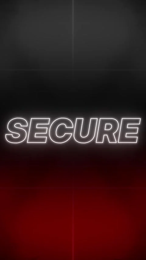 Secure Text 80s Style  Retro Aesthetic Background vertical Stock Footage 326523847