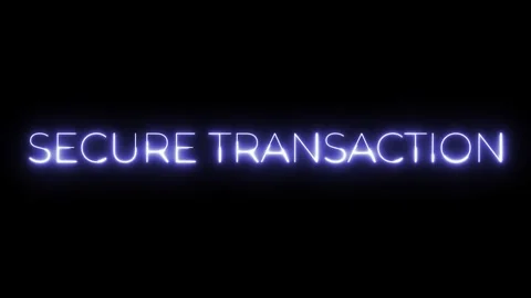 Secure Transaction Neon Sign Video stock 287408907