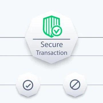 Secure Transaction page, ui elements 스톡 일러스트