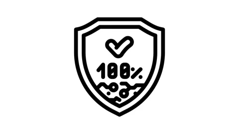 Secure transaction shield decentralized application line icon animation Stock Footage 326751564