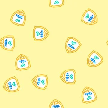 Secure transaction shield decentralized application vector seamless pattern Illustrazione stock