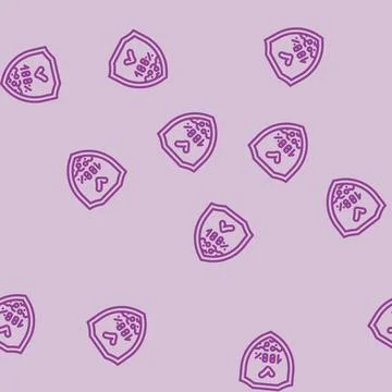 Secure transaction shield decentralized application line seamless pattern sec Stock Illustration