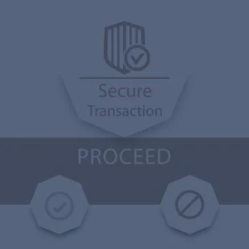 Secure Transaction, ui design elements Illustrazione stock