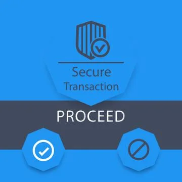 Secure Transaction window, ui design elements, vector illustration Stock Illustration