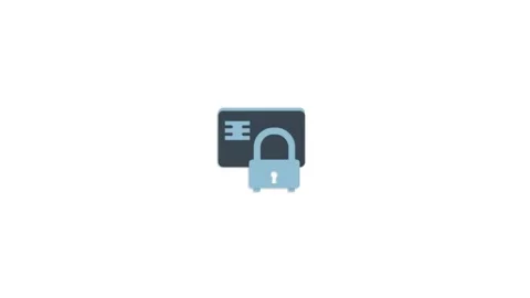 Secure Transactions icon animation for video motion graphics Stock Footage 202010673