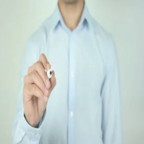 Secure Transactions, Writing On Transparent Screen Stock Footage