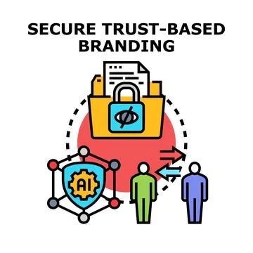 Secure trust based branding concept creating consumer loyalty Stock Illustration