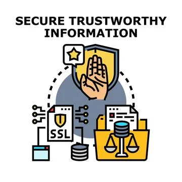 Secure trustworthy information data protection concept Stockillustratie