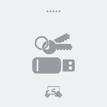 Secure usb icon, secure usb vector, secure usb symbol, secure usb design, sec Stockillustratie
