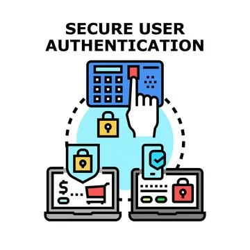 Secure user authentication process for digital access 스톡 일러스트