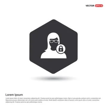 Secure User Icon Illustrazione stock