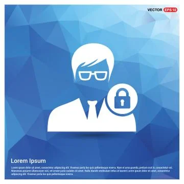 Secure User Icon 스톡 일러스트