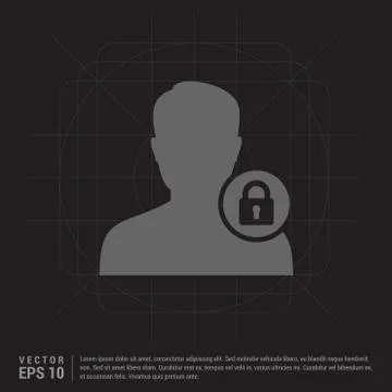 Secure User Icon Stock Illustration
