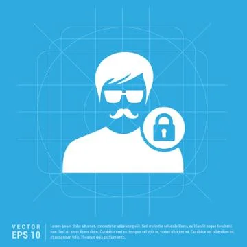 Secure User Icon Stock Illustration