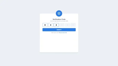 Secure user login animation with verification code and success screen. 4K Stock Footage 345495247