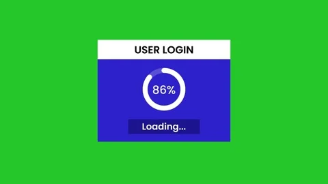 Secure user login interface loading circle animation 스톡 동영상 335297042