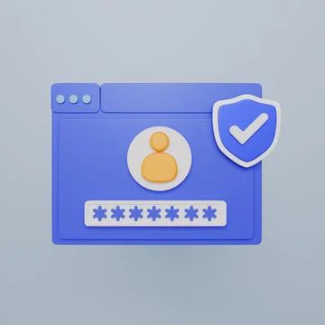 Secure user login interface with a shield and password fields Photos