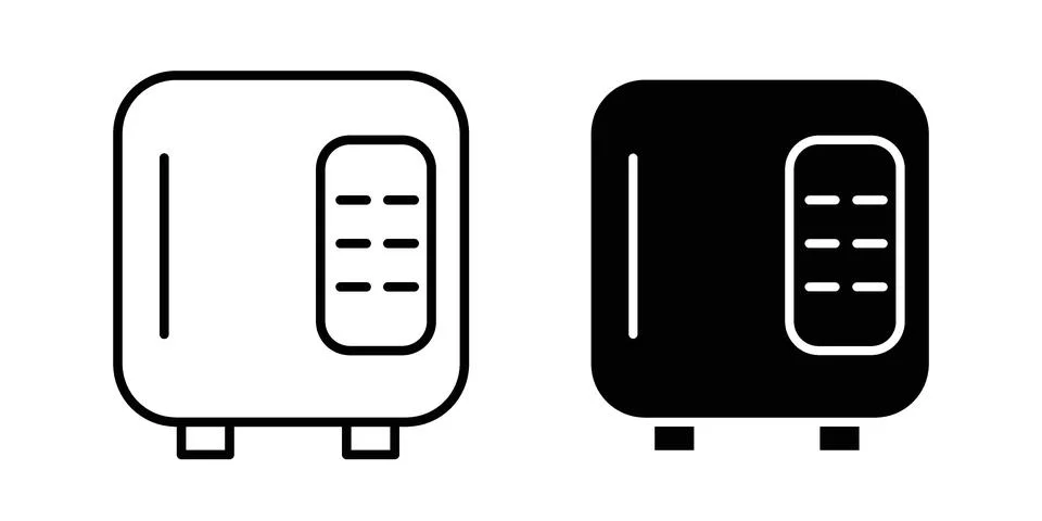 Secure vault icon bundle for website design projects Stock Illustration