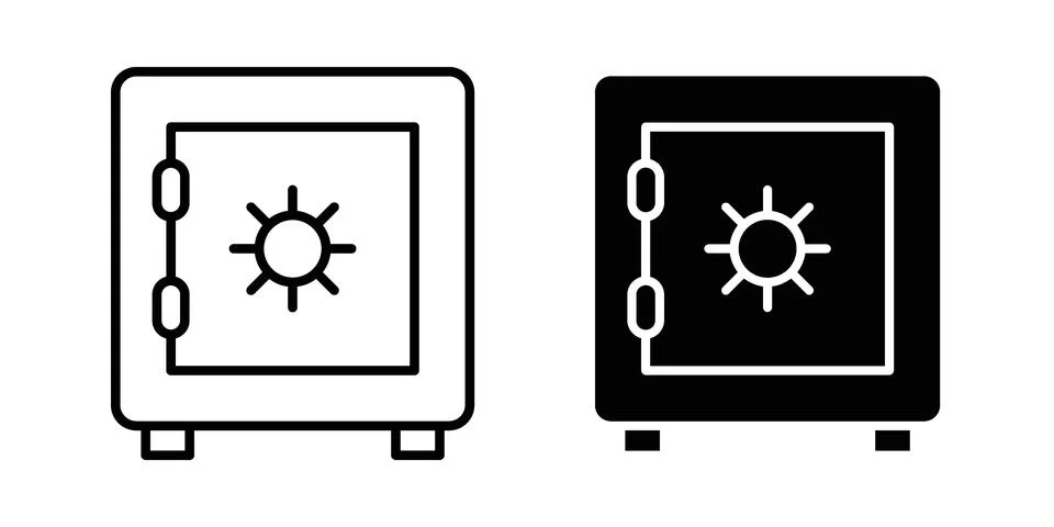 Secure vault icon for web projects Stock Illustration